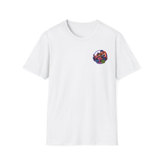 TLS Neon Girl T-Shirt — Neon Retro Gaming Crew Tee