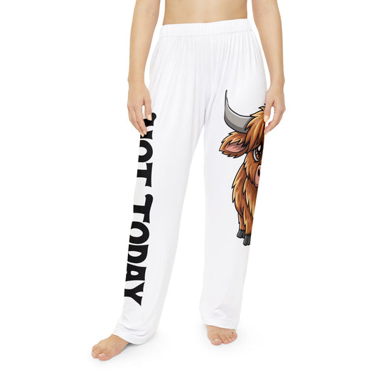 Heifer Pajama Pants â Cute Highland Cow Women's Sleepwear with âNot Todayâ Text