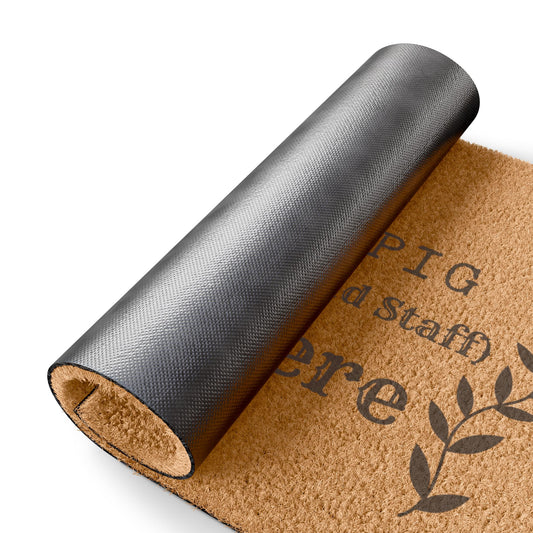 Spoiled Pig Lives Here Doormat – Funny Farmhouse Welcome Mat for Pig Owners