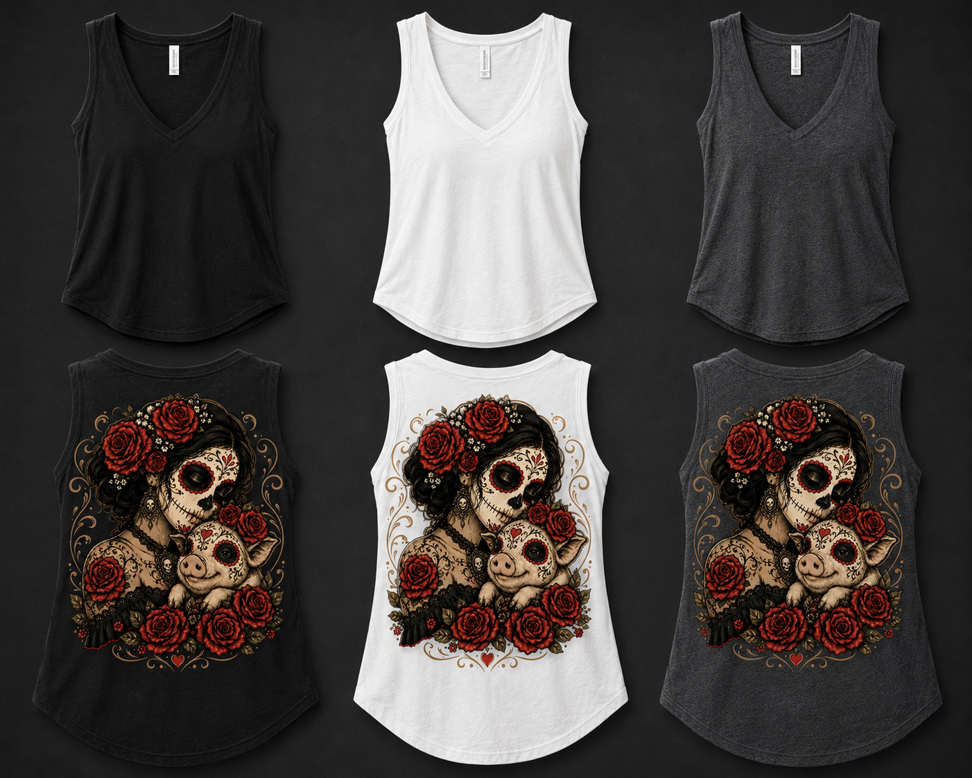 ๐๐น Calavera Pig Mom Tank ๐น๐