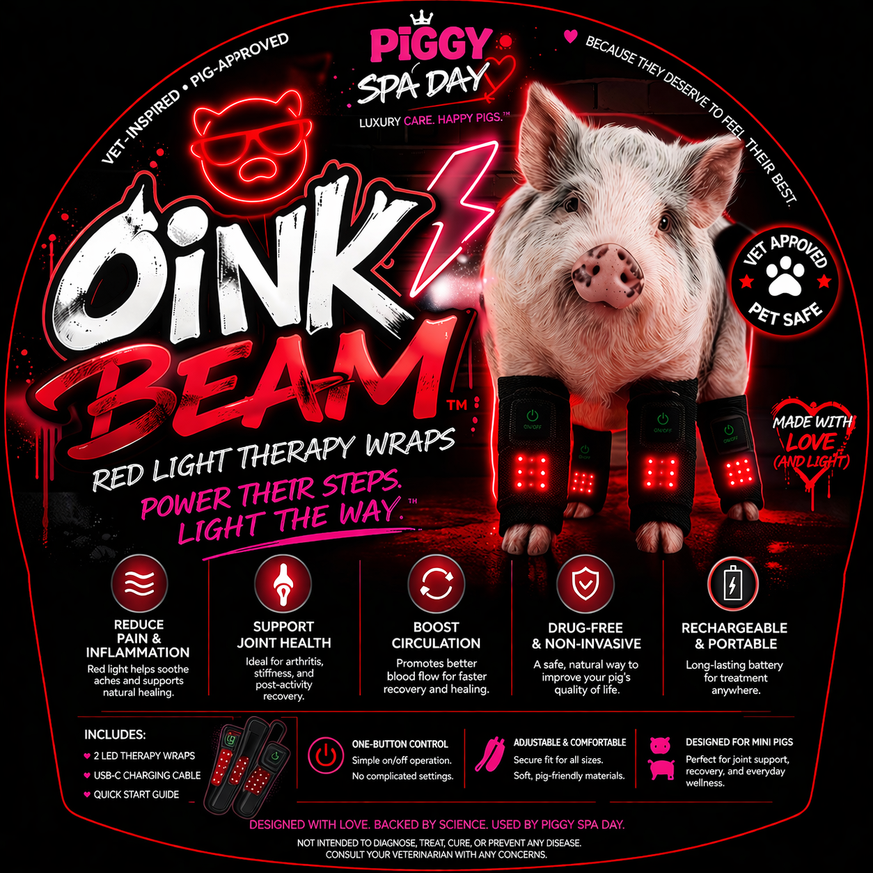 OinkBeam™ Red Light Therapy Wraps- preorder ships June 2026