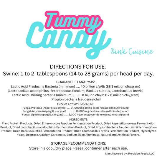 Oink Cuisine Tummy Candy Probotic Enzyme Feed Supplement
