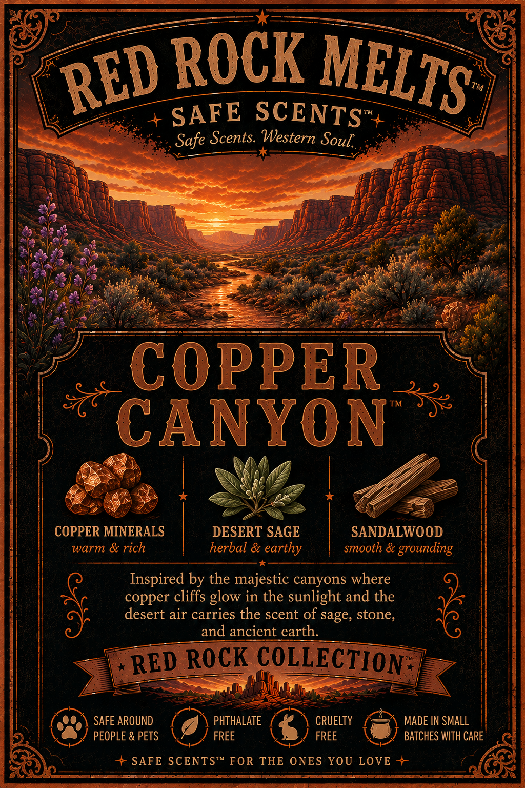 Copper Canyon™ | Amber & Sandalwood Squeezable Wax Melt
