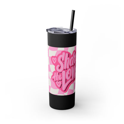 Share the Love Mini Pig Skinny Tumbler with Straw, 20oz