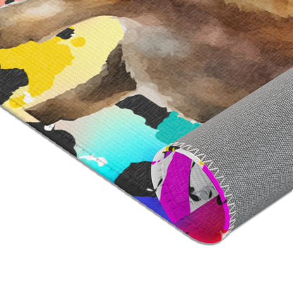 Spray Paint Leopard Pig Area Rugs