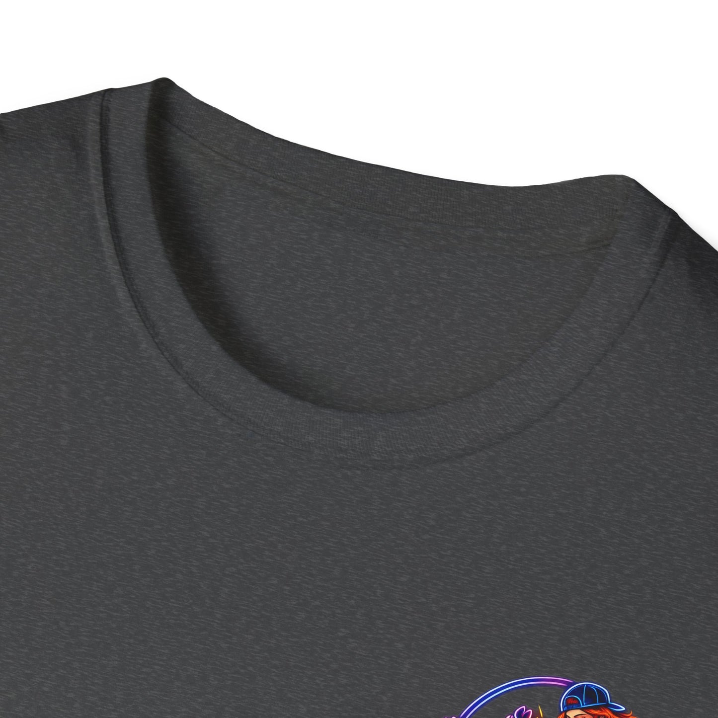 TLS Neon Girl T-Shirt — Neon Retro Gaming Crew Tee