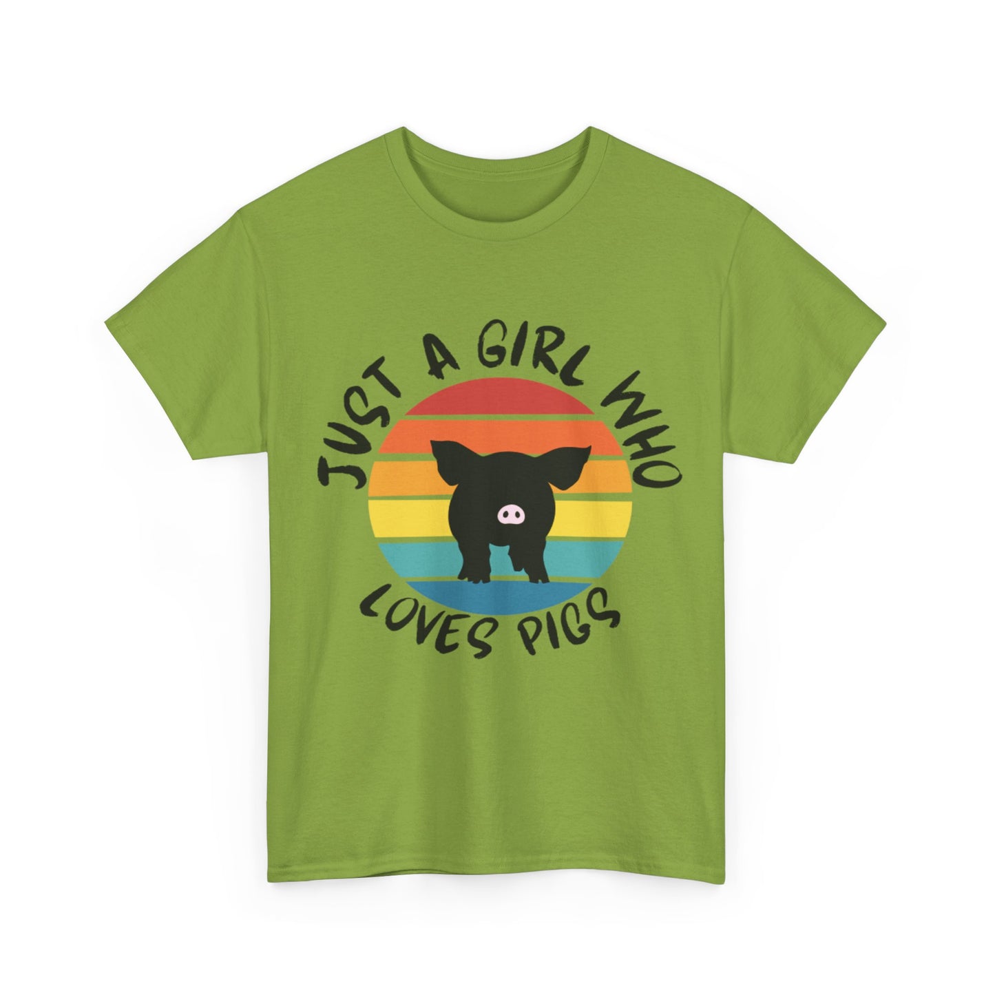 Just A Girl That Loves Pigs Unisex Heavy Cotton Tee