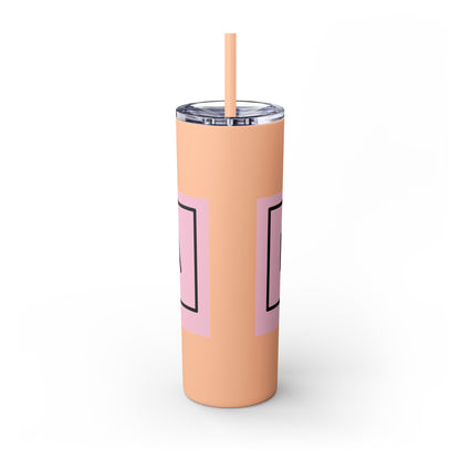 Pig Mama Vibes Skinny Tumbler with Straw, 20oz