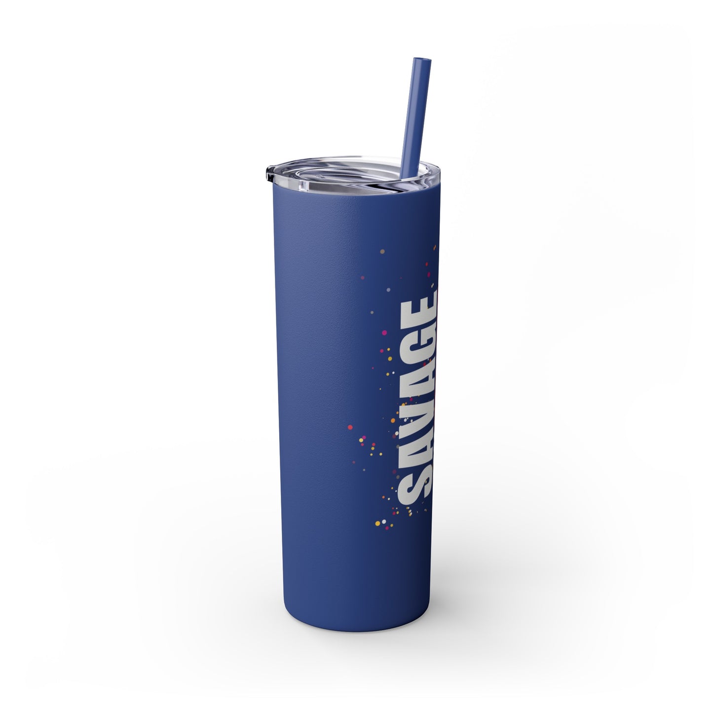 Savage Pig Skinny Tumbler with Straw, 20oz