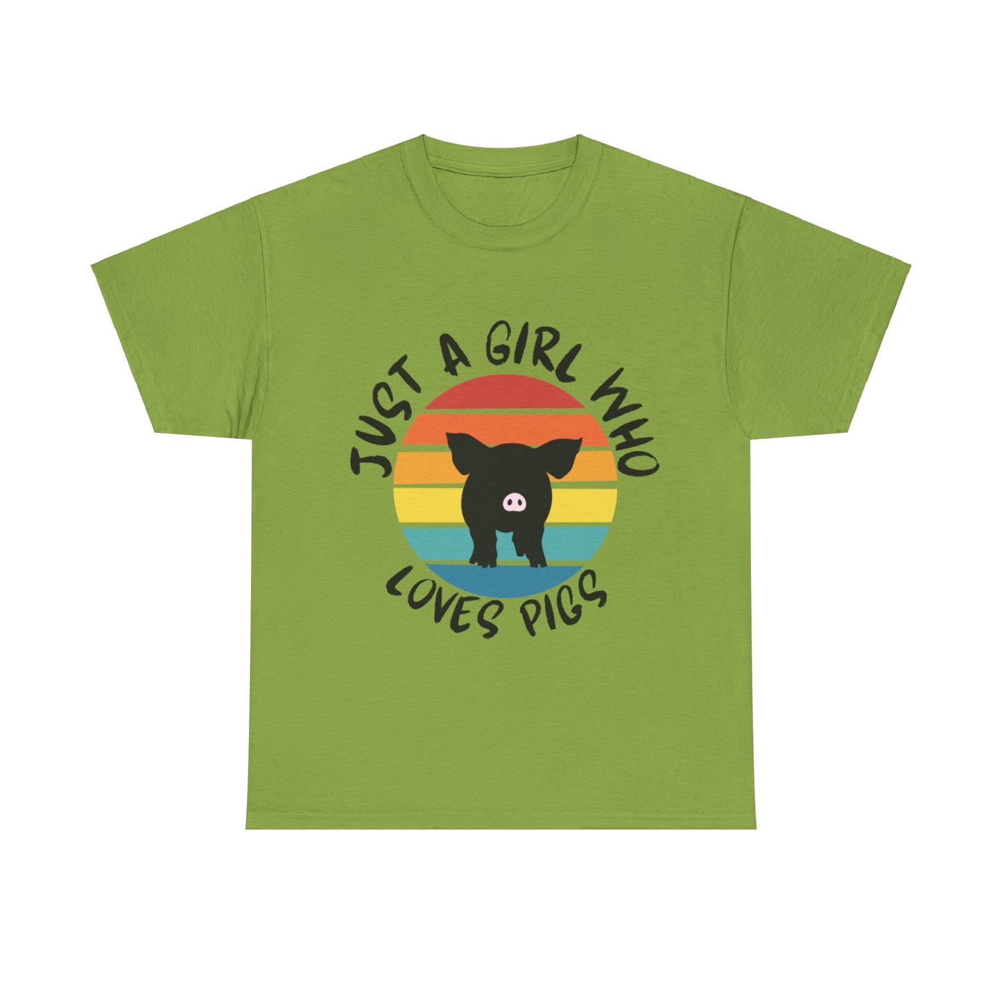 Just A Girl That Loves Pigs Unisex Heavy Cotton Tee