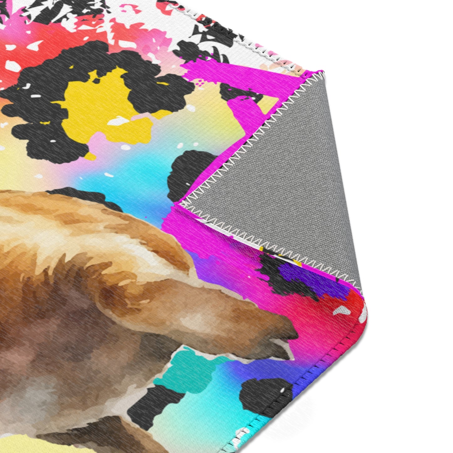 Spray Paint Leopard Pig Area Rugs