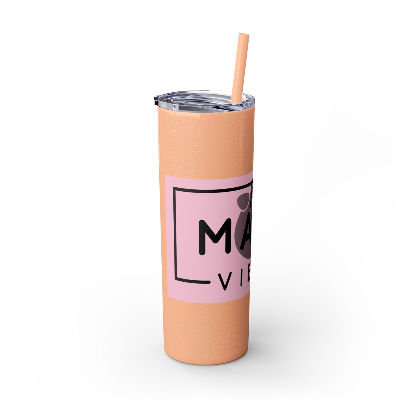 Pig Mama Vibes Skinny Tumbler with Straw, 20oz