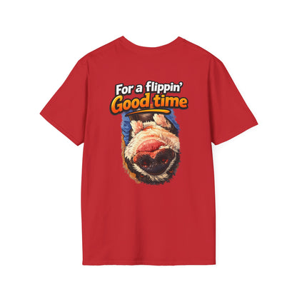 T-Shirt — "For a Flippin' Good Time" Sloth Graphic Tee