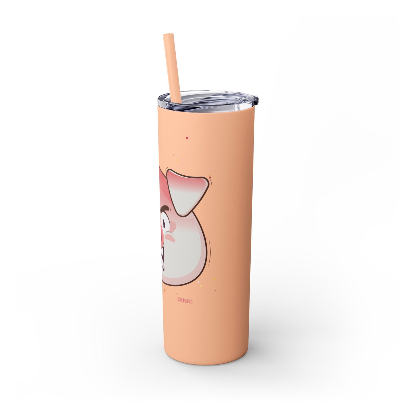 Savage Pig Skinny Tumbler with Straw, 20oz