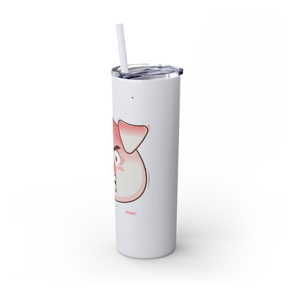 Savage Pig Skinny Tumbler with Straw, 20oz