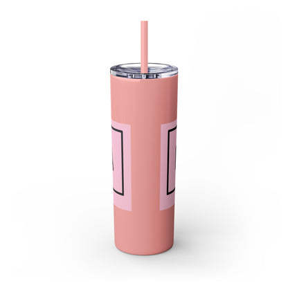 Pig Mama Vibes Skinny Tumbler with Straw, 20oz