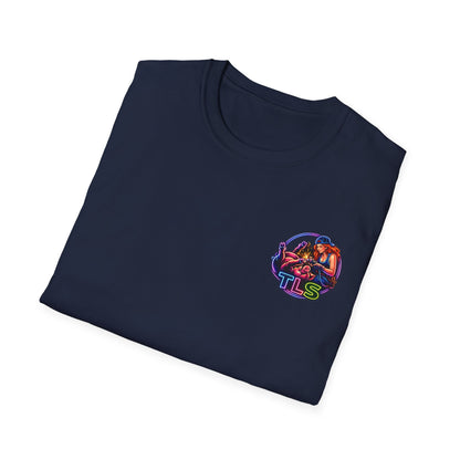 TLS Neon Girl T-Shirt — Neon Retro Gaming Crew Tee