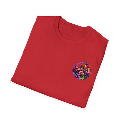 TLS Neon Girl T-Shirt — Neon Retro Gaming Crew Tee