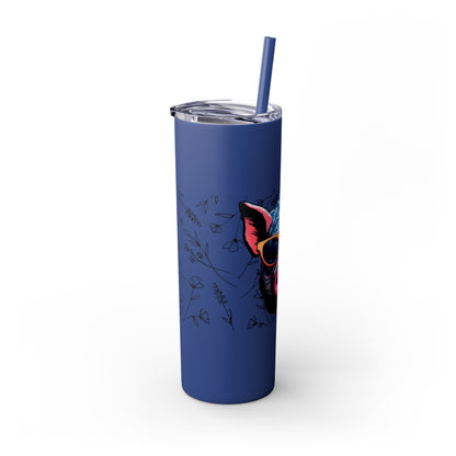 Cool Mini Pig Skinny Tumbler with Straw, 20oz