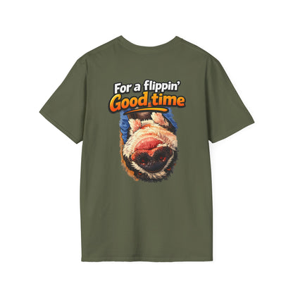T-Shirt — "For a Flippin' Good Time" Sloth Graphic Tee