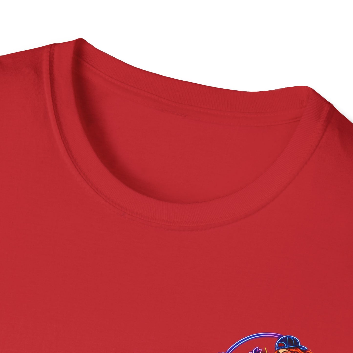 TLS Neon Girl T-Shirt — Neon Retro Gaming Crew Tee