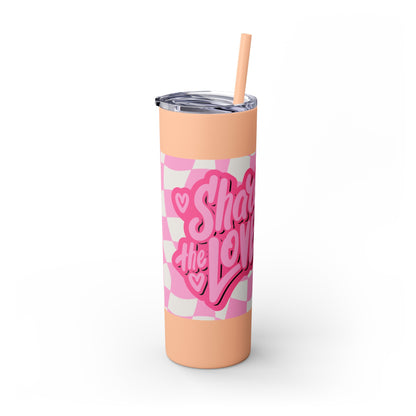 Share the Love Mini Pig Skinny Tumbler with Straw, 20oz