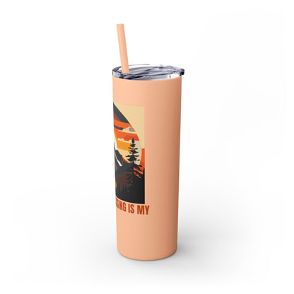 Mountain View "The only thing missing is my pig "Skinny Tumbler with Straw, 20oz