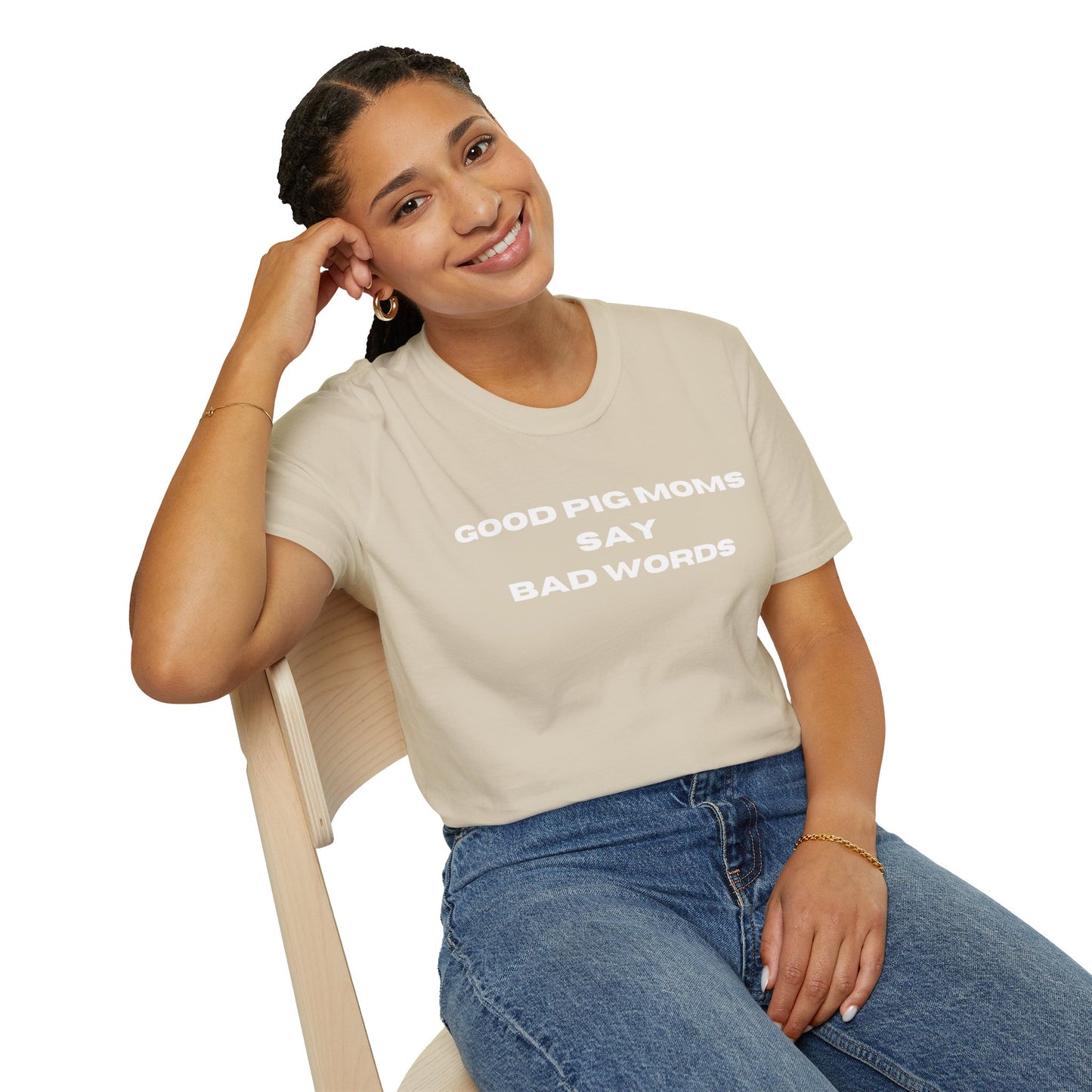 Good Pig Moms Say Bad Words Softstyle T-Shirt