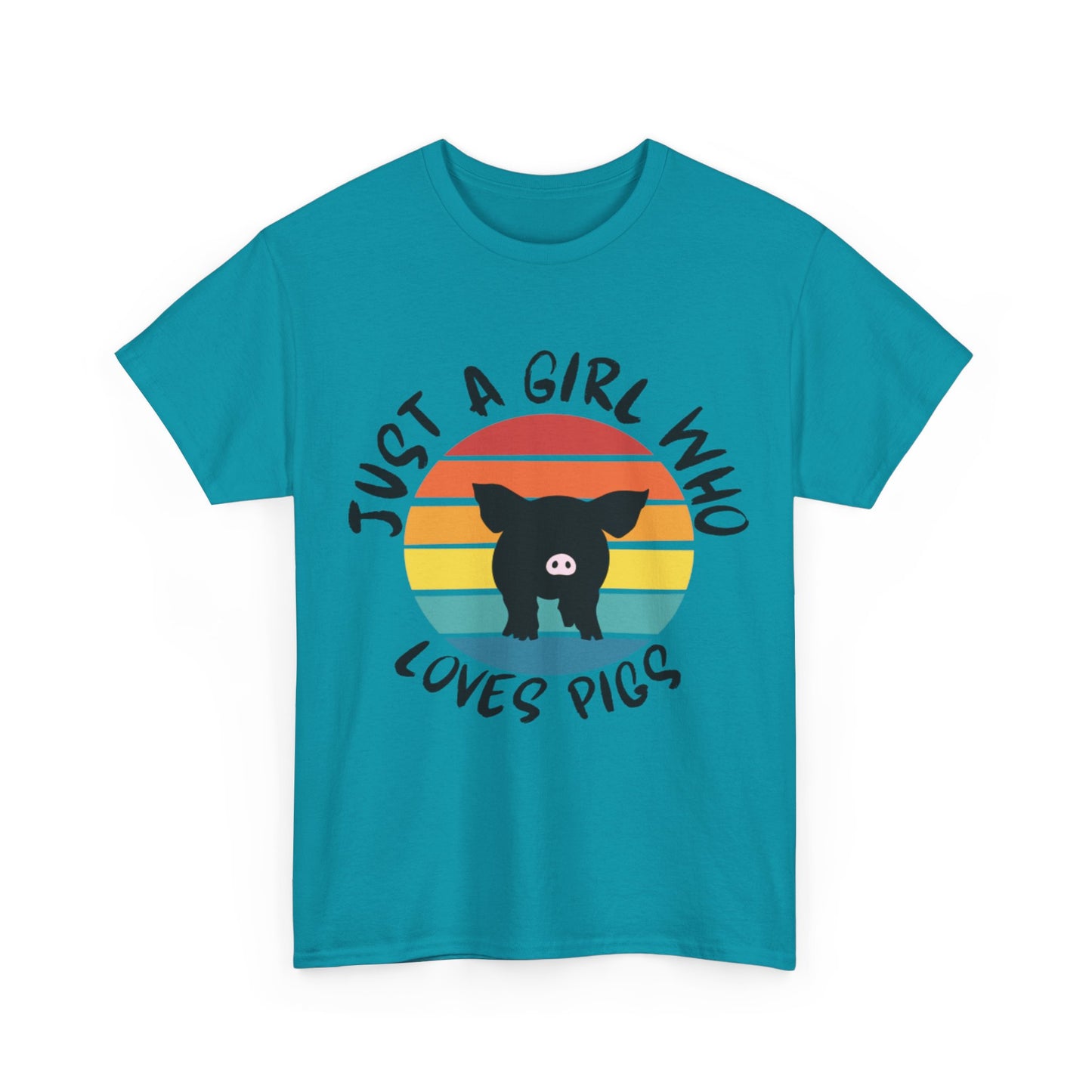 Just A Girl That Loves Pigs Unisex Heavy Cotton Tee