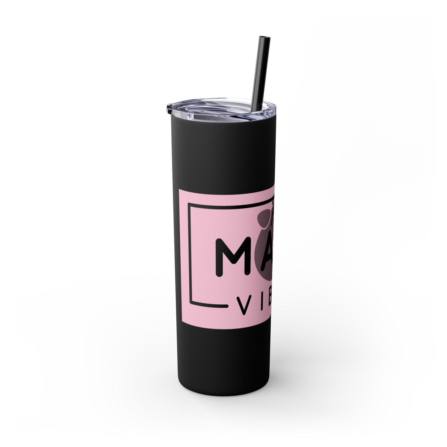 Pig Mama Vibes Skinny Tumbler with Straw, 20oz