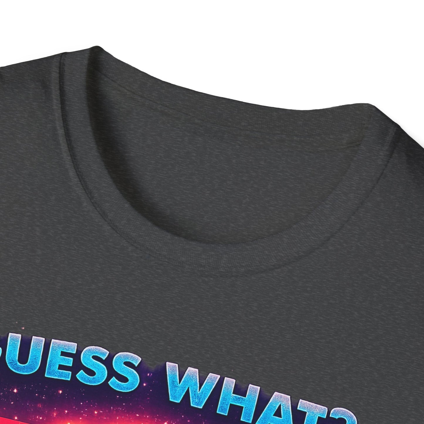 T-Shirt — "Guess What? Mini Pig Butt" Retro Neon Graphic Tee