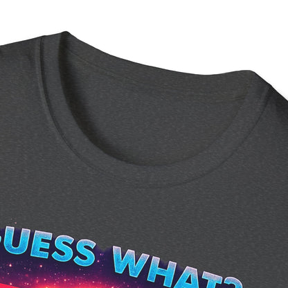 T-Shirt — "Guess What? Mini Pig Butt" Retro Neon Graphic Tee