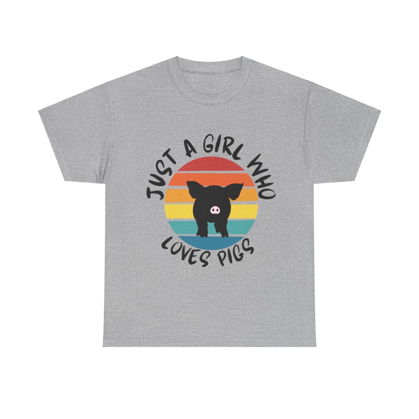 Just A Girl That Loves Pigs Unisex Heavy Cotton Tee