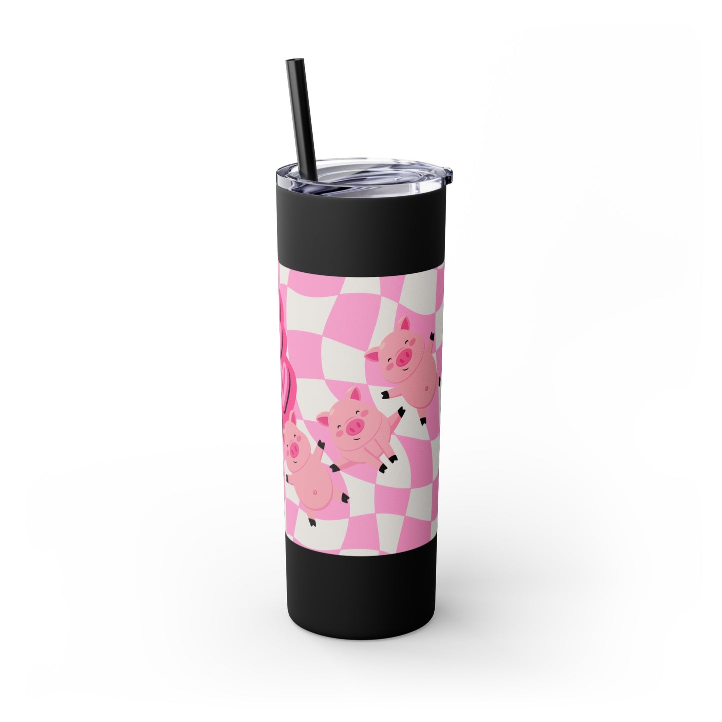 Share the Love Mini Pig Skinny Tumbler with Straw, 20oz