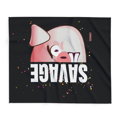 Savage Mini Pig Arctic Fleece Blanket