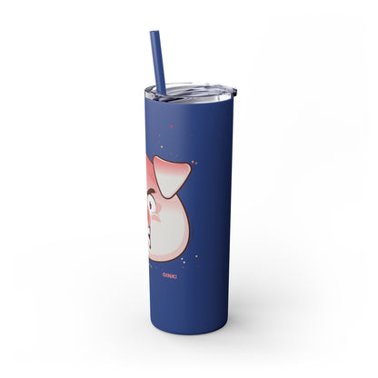 Savage Pig Skinny Tumbler with Straw, 20oz