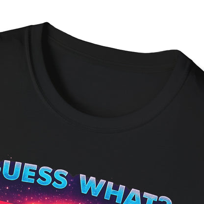 T-Shirt — "Guess What? Mini Pig Butt" Retro Neon Graphic Tee