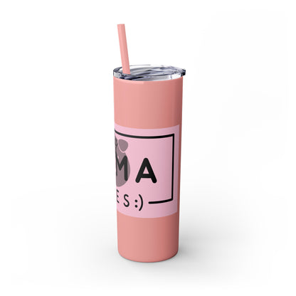 Pig Mama Vibes Skinny Tumbler with Straw, 20oz