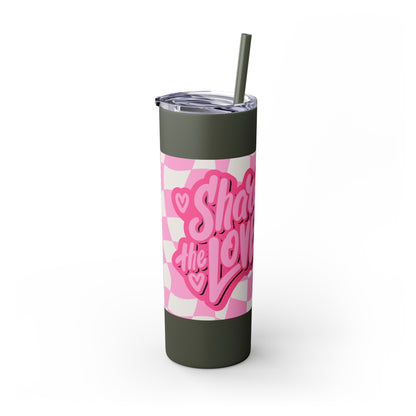 Share the Love Mini Pig Skinny Tumbler with Straw, 20oz