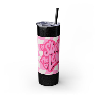 Share the Love Mini Pig Skinny Tumbler with Straw, 20oz