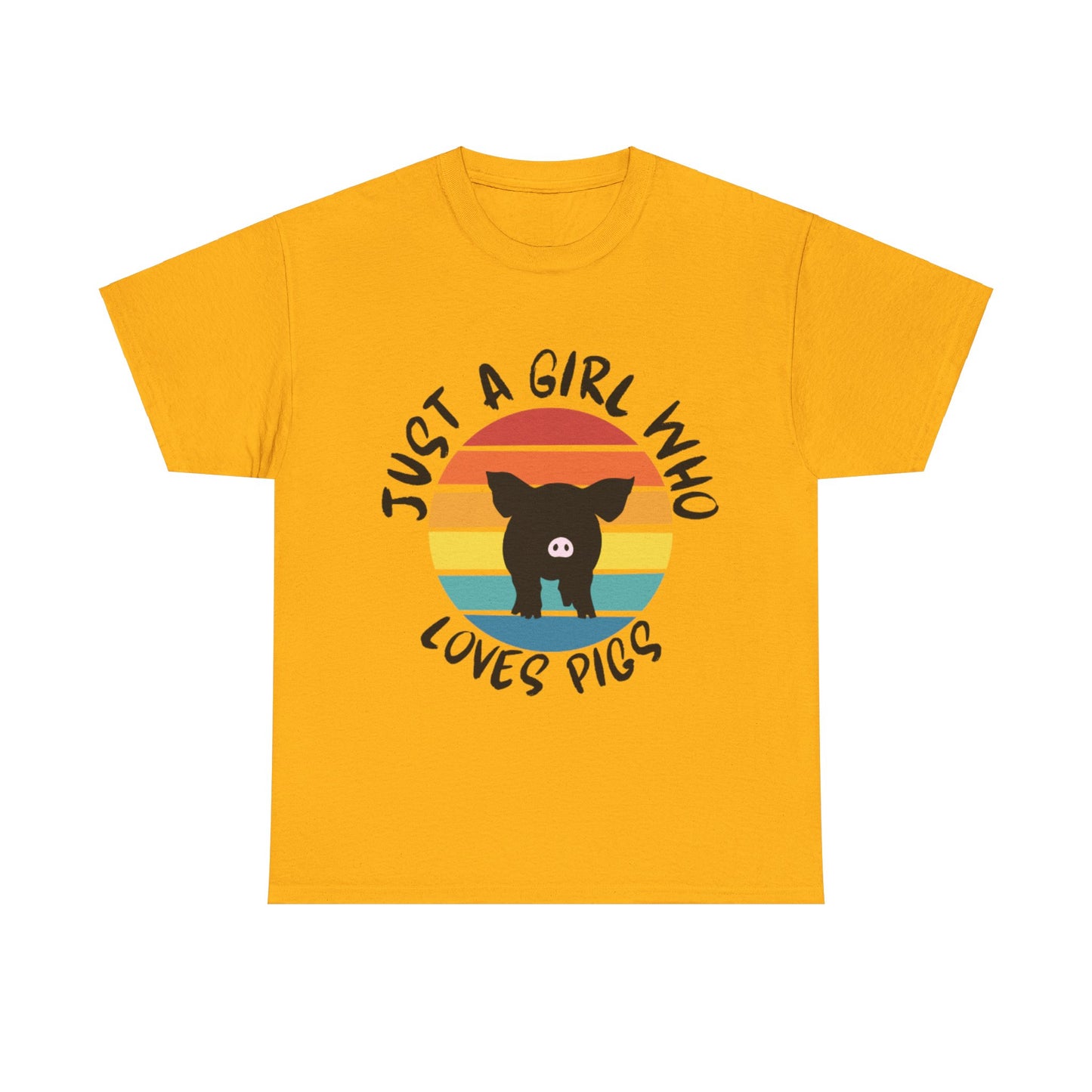 Just A Girl That Loves Pigs Unisex Heavy Cotton Tee