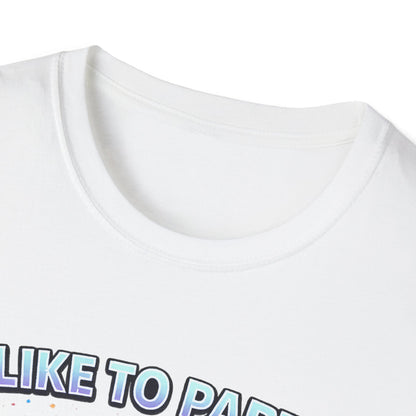 I Like to Party T-Shirt — Funny Mini Pig Couch & Snacks Graphic Tee