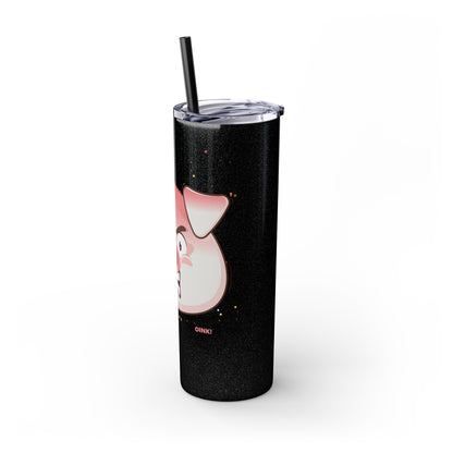 Savage Pig Skinny Tumbler with Straw, 20oz