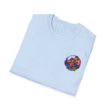 TLS Neon Girl T-Shirt — Neon Retro Gaming Crew Tee