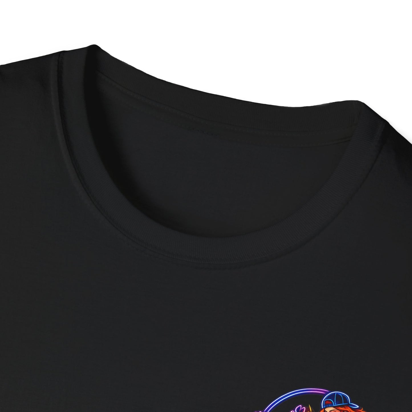 TLS Neon Girl T-Shirt — Neon Retro Gaming Crew Tee