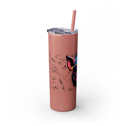 Cool Mini Pig Skinny Tumbler with Straw, 20oz