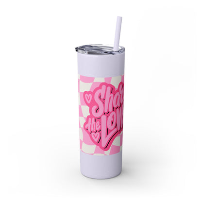 Share the Love Mini Pig Skinny Tumbler with Straw, 20oz