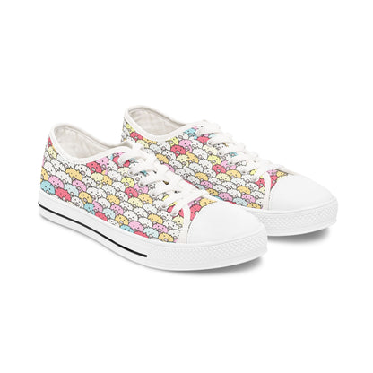 Colorful Cartoon Pig Low Top Sneakers for Women