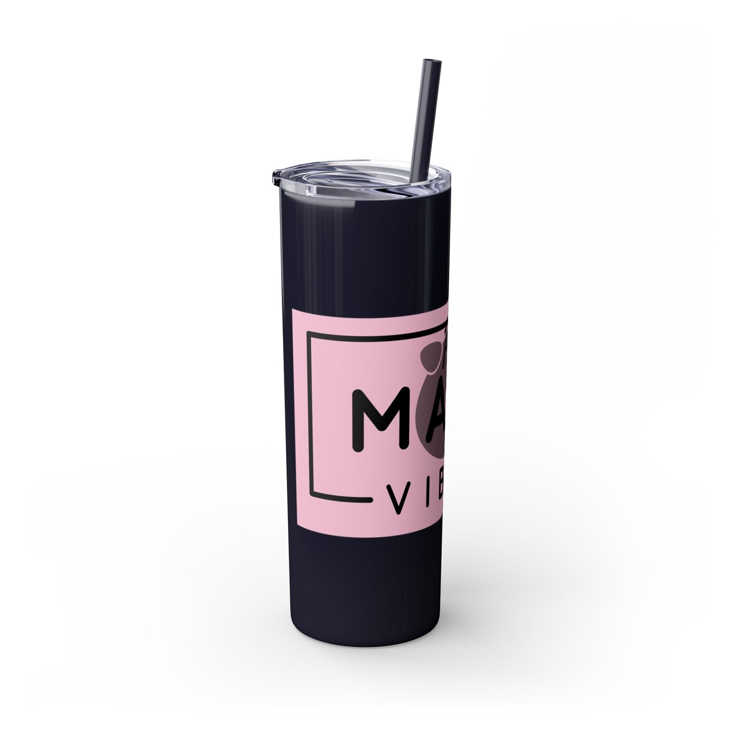 Pig Mama Vibes Skinny Tumbler with Straw, 20oz