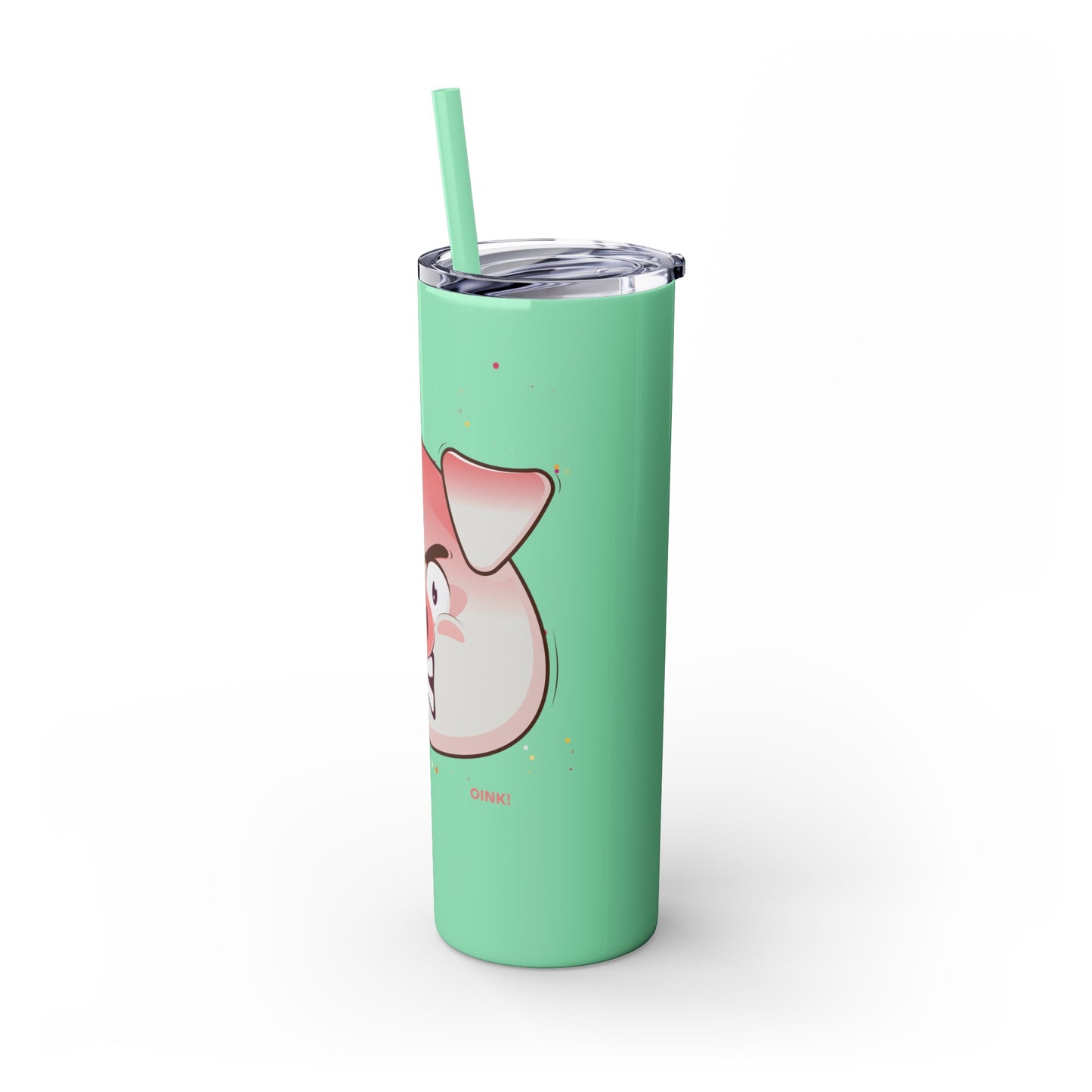 Savage Pig Skinny Tumbler with Straw, 20oz